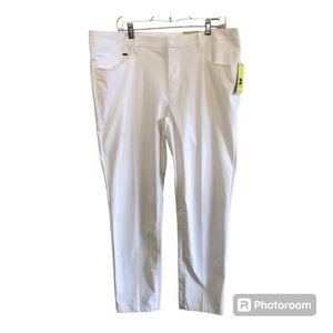 All in Motion Men's White Golf Slim Pants UPF 50 Size 38x30